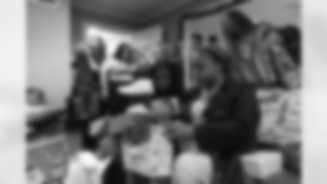 New Orleans Saints tight end Juwan Johnson, cornerback Alontae Taylor, and wide receiver Devaughn Vele attended the Louisiana Cat Hope Ignites Holiday Party on Tuesday, Dec. 16, 2025.