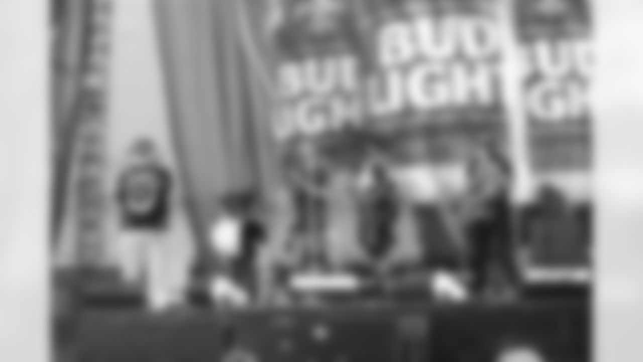 New Orleans Saints fans enjoyed the Week 12 entertainment in Champions Square ahead of the game against the Atlanta Falcons during the 2025 NFL season on Nov. 23, 2025.