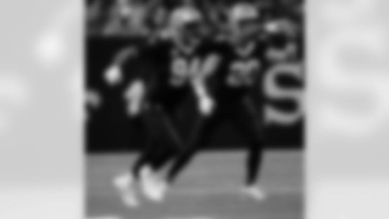 DE Cam Jordan (94) in action during the New Orleans Saints game against the Tampa Bay Buccaneers for Week 8 of the 2025 NFL season on Oct. 26, 2025 at the Caesars Superdome.