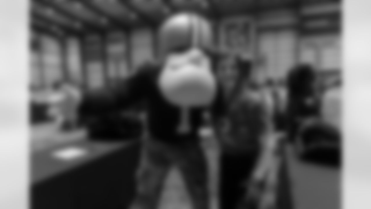 New Orleans Saints owner Gayle Benson and legend Pat Swilling joined volunteers from Entergy and the American Red Cross to assemble care packages for military members as part of the NFL's Salute to Service month on Tuesday, Nov. 11, 2025.