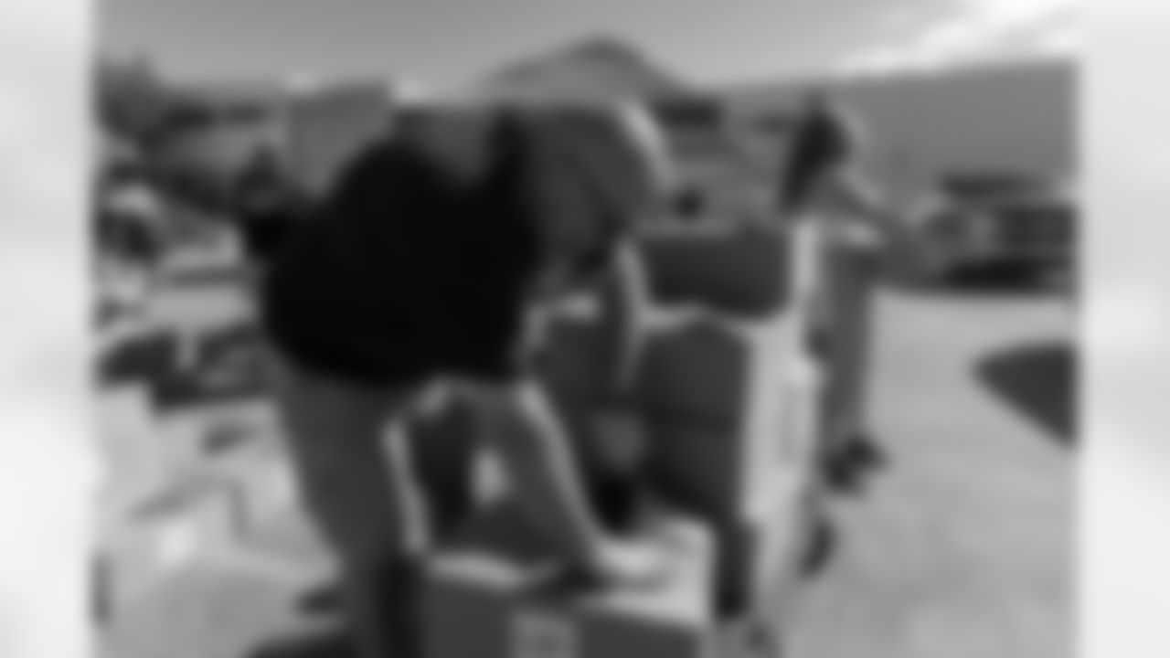 The New Orleans Saints Cheer Krewe and Gumbo joined Sysco New Orleans to distribute meals at their annual Thanksgiving food drive on Sunday, Nov. 16, 2025.