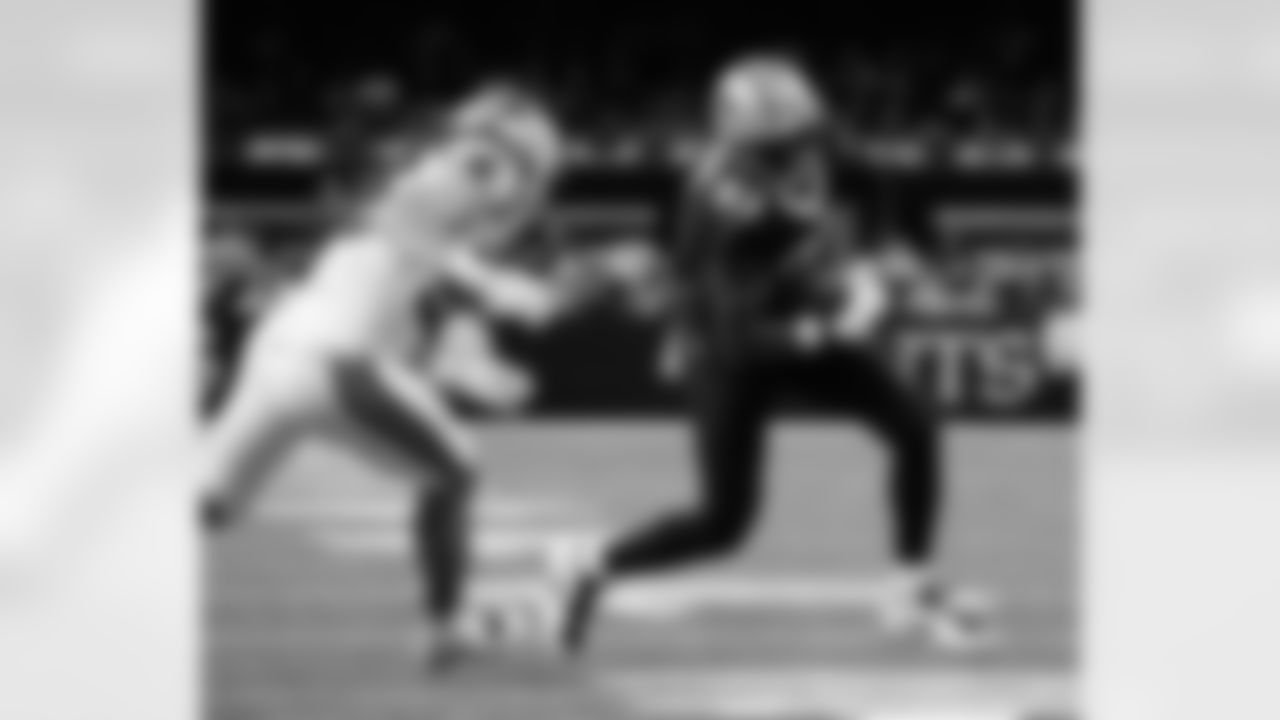 Check out the best photos of the New Orleans offense in their game against the Carolina Panthers for Week 15 of the 2025 NFL season on Dec. 14, 2025 at Caesars Superdome.