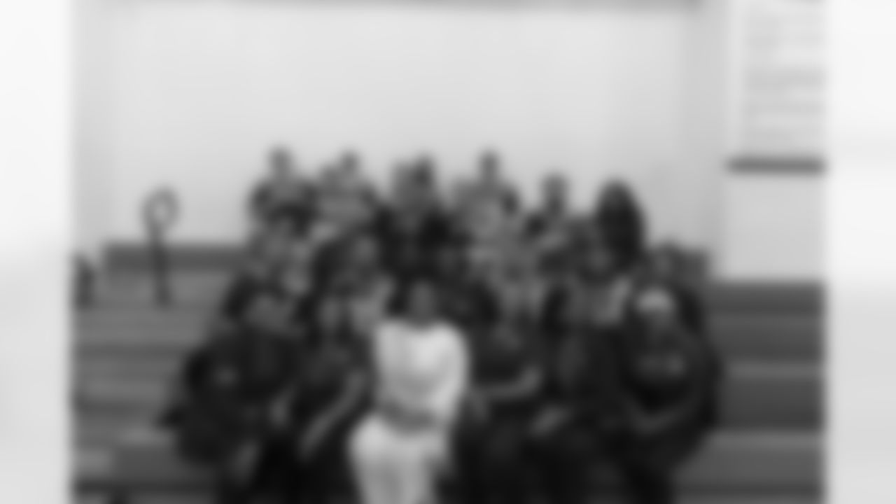 New Orleans Saints players hosted their annual Thanksgiving turkey giveaway at Dryades YMCA on Tuesday, Nov. 18, 2025. The players purchased turkeys and fixings from Rouses Markets to feed families in need, while giving them the opportunity to meet some of their favorite players during the annual holiday event.