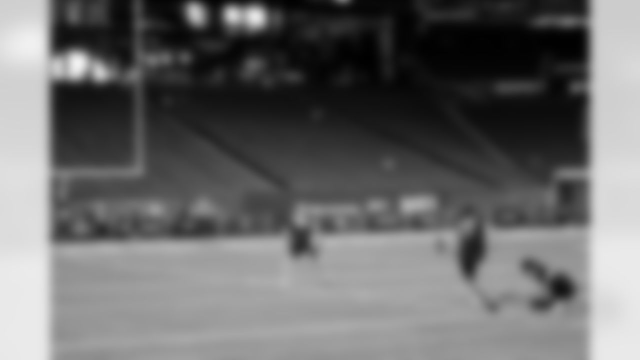 Hawaii kicker Kansei Matsuzawa (17) participates in a drill at the NFL football scouting combine, Wednesday, Feb. 25, 2026, in Indianapolis.