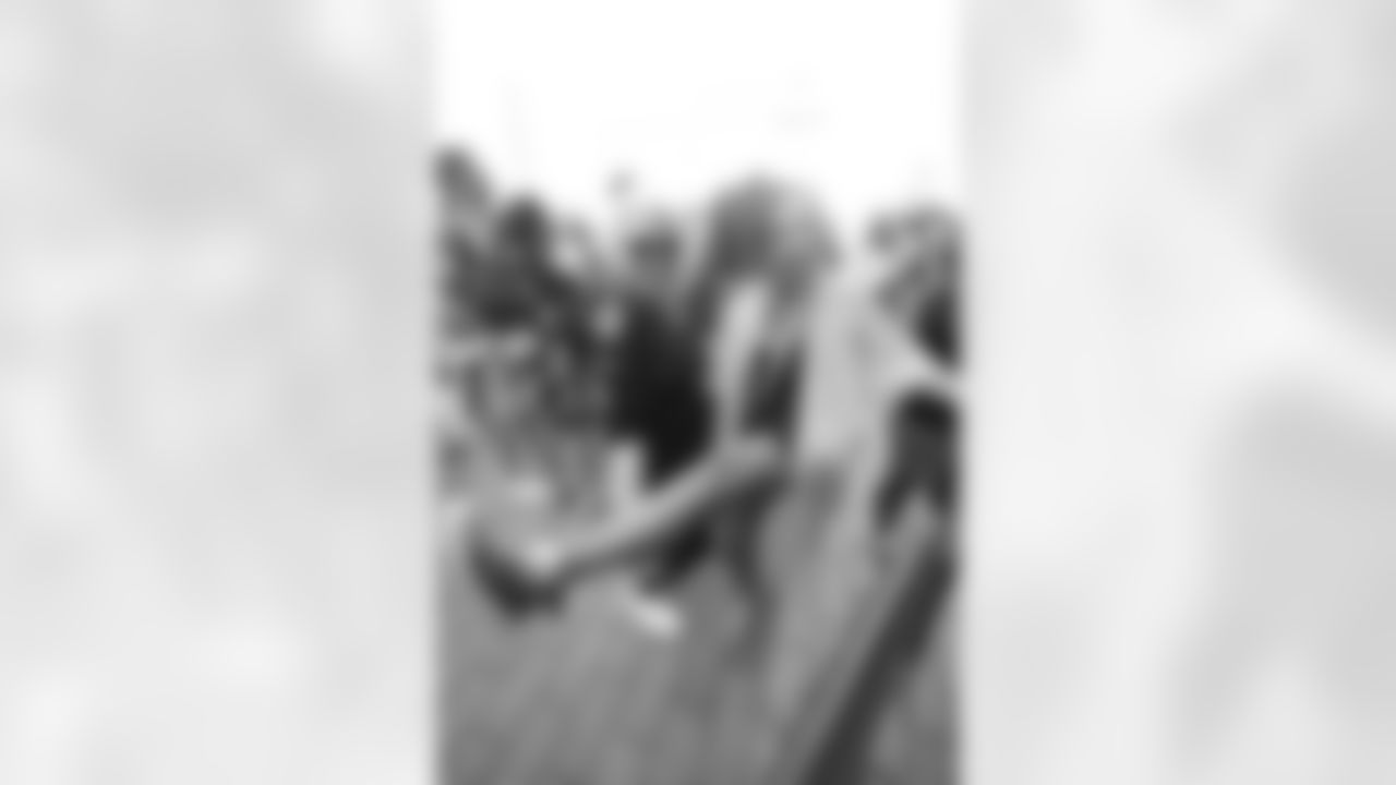 New Orleans Saints fans enjoyed the Week 12 entertainment in Champions Square ahead of the game against the Atlanta Falcons during the 2025 NFL season on Nov. 23, 2025.