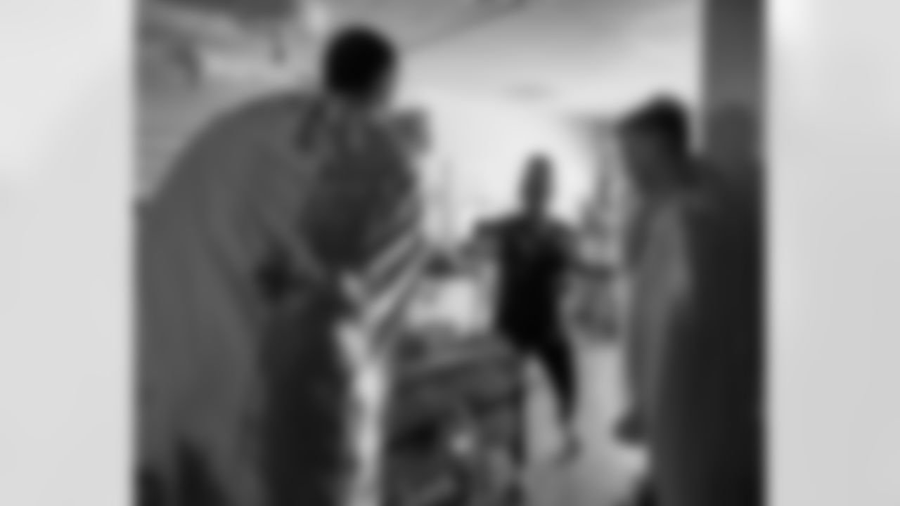 New Orleans Saints players Blake Grupe, Bryan Bresee, Anfernee Orji, and Adam Prentice dressed up as super heroes and brought the Halloween spirit to patients at Ochsner Medical Center on October 29, 2024 as part of the NFL's Crucial Catch month.