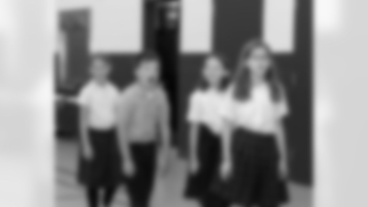 New Orleans Saints players Tyler Shough, Dillon Radunz, Treyton Welch, Will Clapp, and Erik McCoy visited St. Pius Elementary, spending the afternoon answering student questions and signing autographs on Tuesday, Nov. 18, 2025.