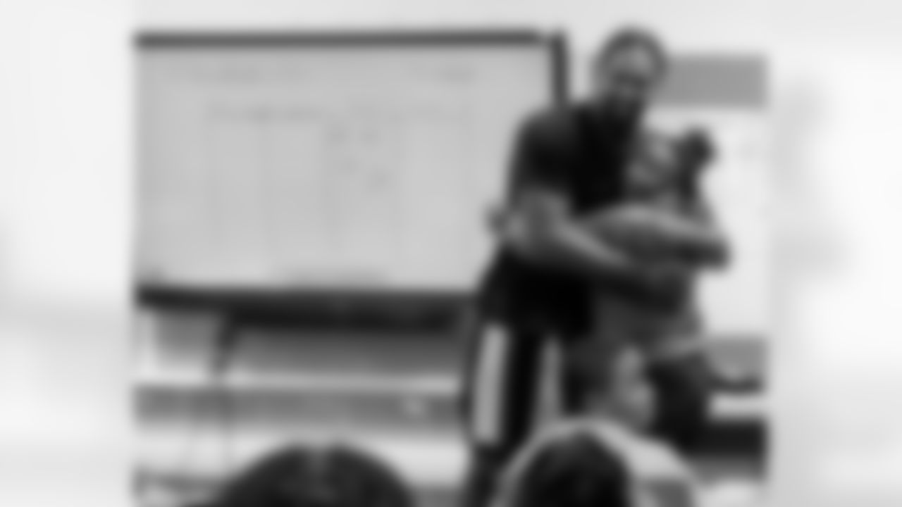 New Orleans Saints defensive end Cameron Jordan visited students at St. Stephen Catholic School on Monday, Sept. 16, 2024.