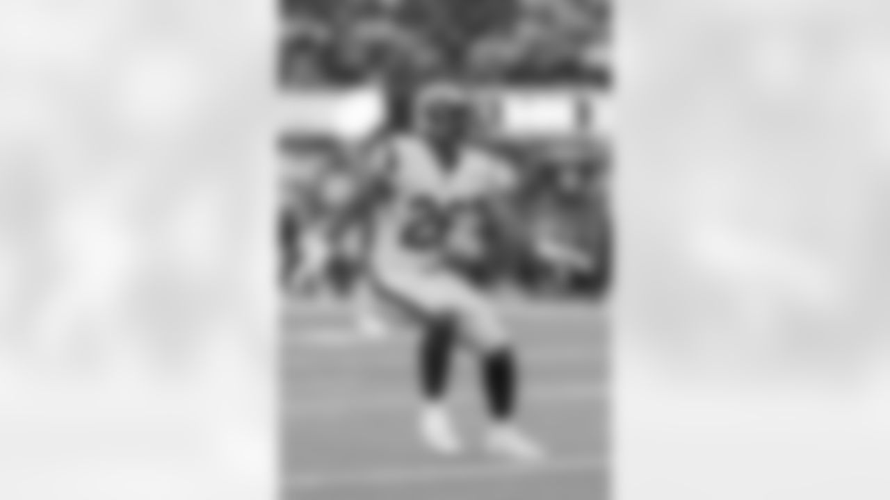 Defensive back (26) Terrell Burgess of the Los Angeles Rams against the Los Angeles Chargers in a preseason NFL football game, Saturday, Aug. 13, 2022, in Inglewood, Calif. Rams won 29-22.