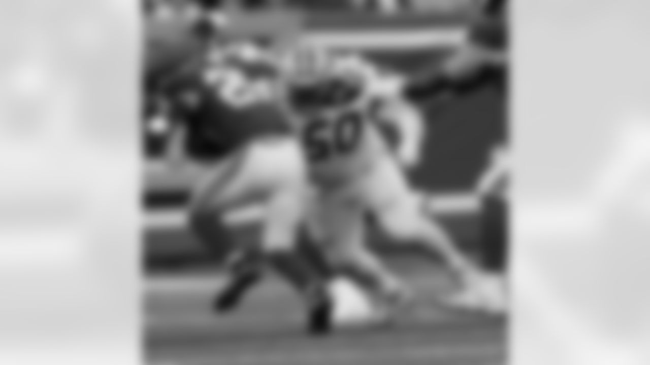 DT Khalen Saunders (50) makes a tackle during the New Orleans Saints game against the New York Giants for Week 14 of the 2024 NFL Season on Dec. 8, 2024 at MetLife Stadium.