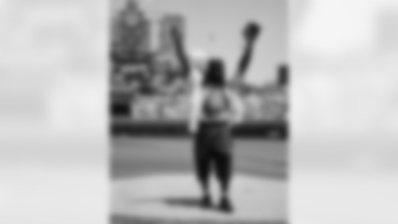 Saints running back Alvin Kamara threw out the first pitch at the Chicago Cubs game against the St. Louis Cardinals at Wrigley Field on Saturday, July 5, 2025.