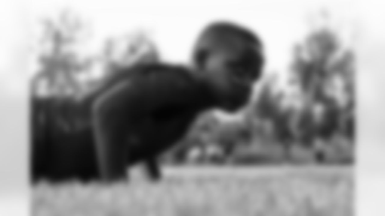 The New Orleans Saints hosted a youth football camp at Bayou Manchac Park in Baton Rouge on Tuesday, June 11, 2024. Campers learned both offensive and defensive drills that they can use to help develop their skills.