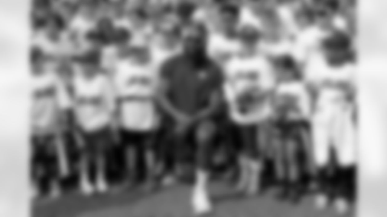 New Orleans Saints linebacker Demario Davis joined young athletes for a Play Football Experience and Flag Football clinic in Paris, France on Saturday, July 12, 2025.