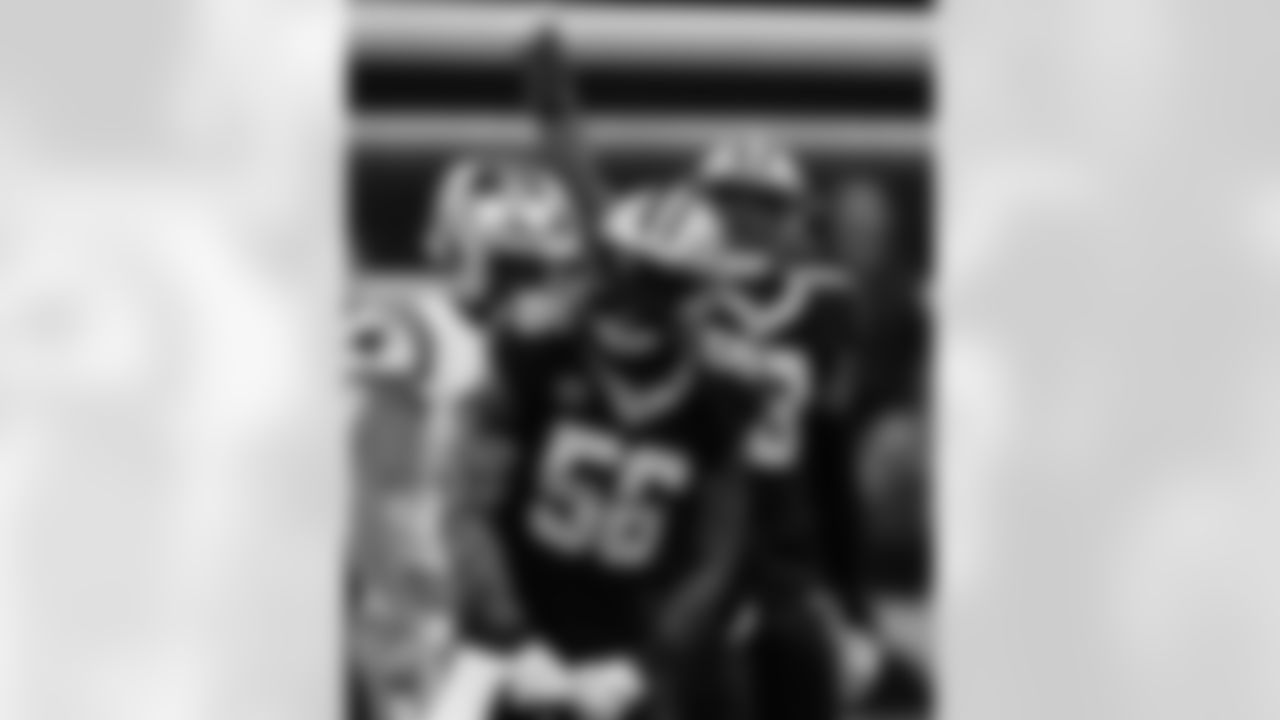 LB Demario Davis (56) in action during the New Orleans Saints game against the Carolina Panthers for Week 15 of the 2025 NFL season on Dec. 14, 2025 at the Caesars Superdome.