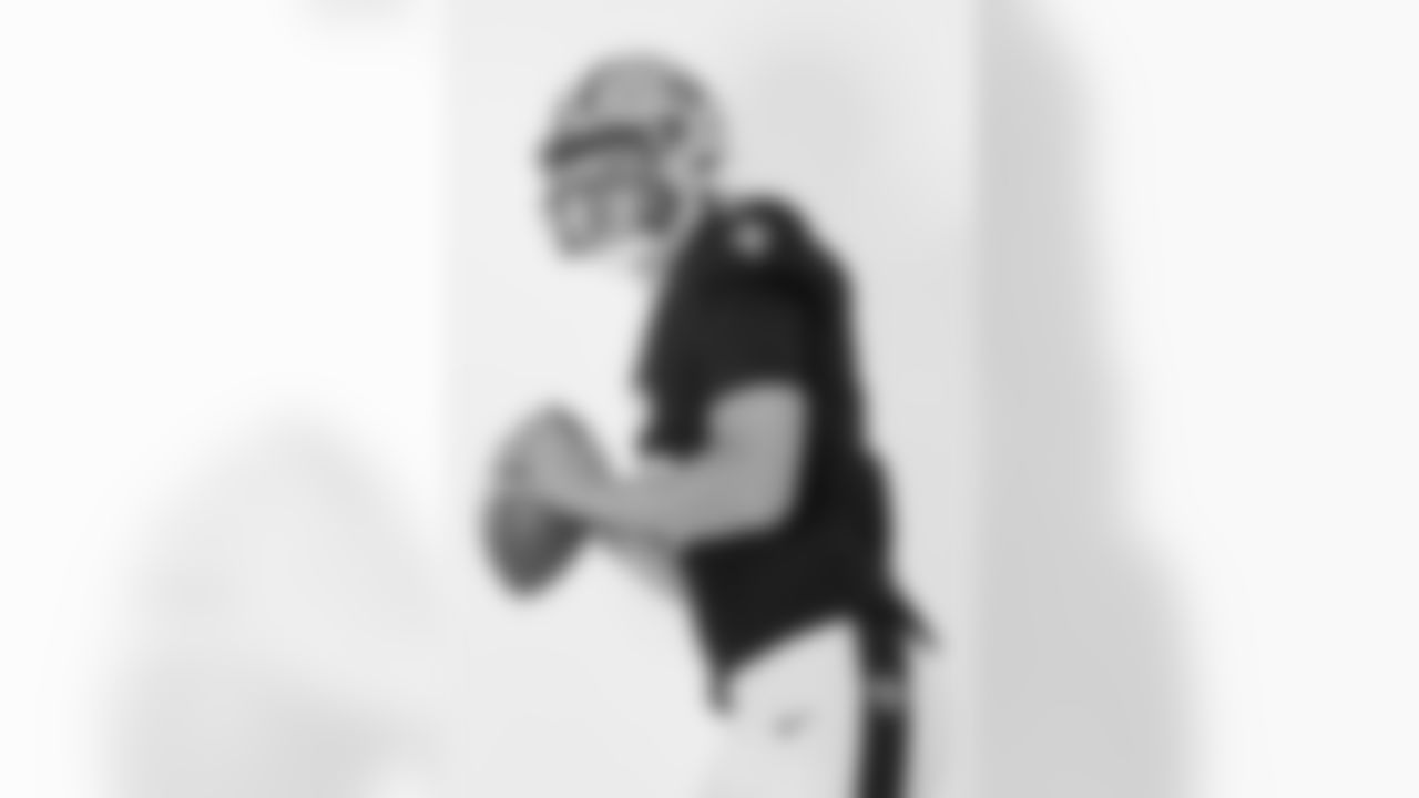 New Orleans Saints quarterback Tyler Shough (6) poses for a portrait during the NFLPA Rookie Premiere on Saturday, May 17, 2025 in Thousand Oaks, Calif. (Ben Liebenberg/NFL)