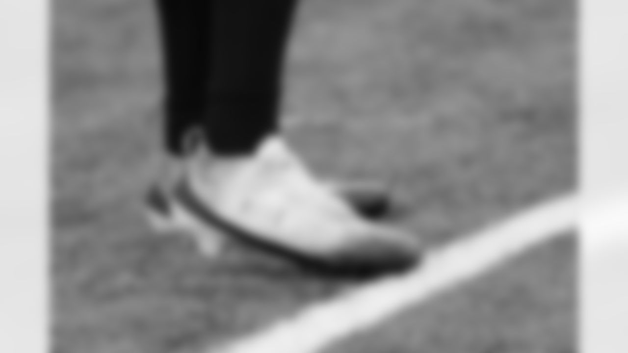 The New Orleans Saints players wear their 'My Cause, My Cleats' shoes ahead of the Saints game against the Atlanta Falcons in Week 12 of the 2025 NFL season in the Caesars Superdome on Nov. 23, 2025.