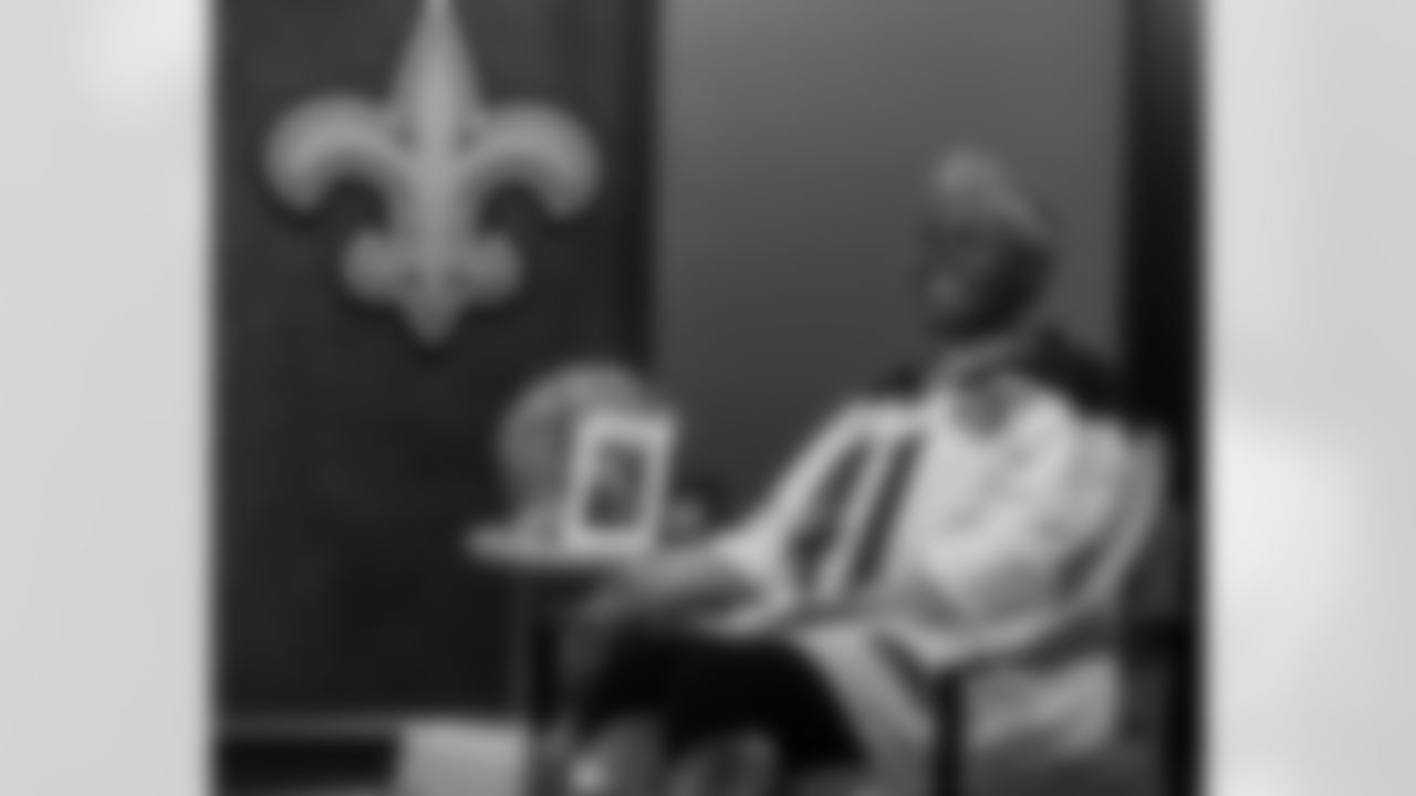 New Orleans Saints defensive end Cam Jordan surprised Angela "Mrs. Big O" Austin, our 2025 Saints Fan of the Year at the Ochsner Sports Performance Center. Angela will represent Saints fans at Super Bowl LX in San Francisco.