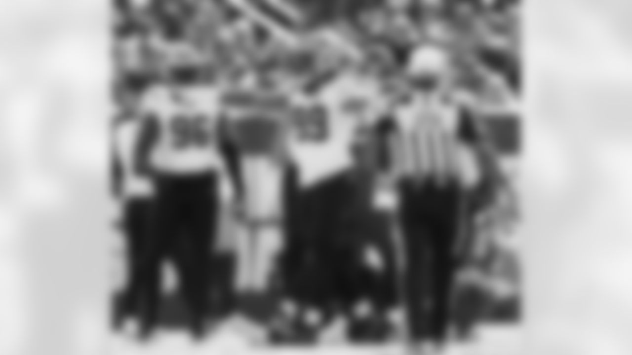 DE Chase Young (99) makes a tackle during the New Orleans Saints game against the Tampa Bay Buccaneers for Week 18 of the 2024 NFL Season on Jan. 5, 2025 at Raymond James Stadium.