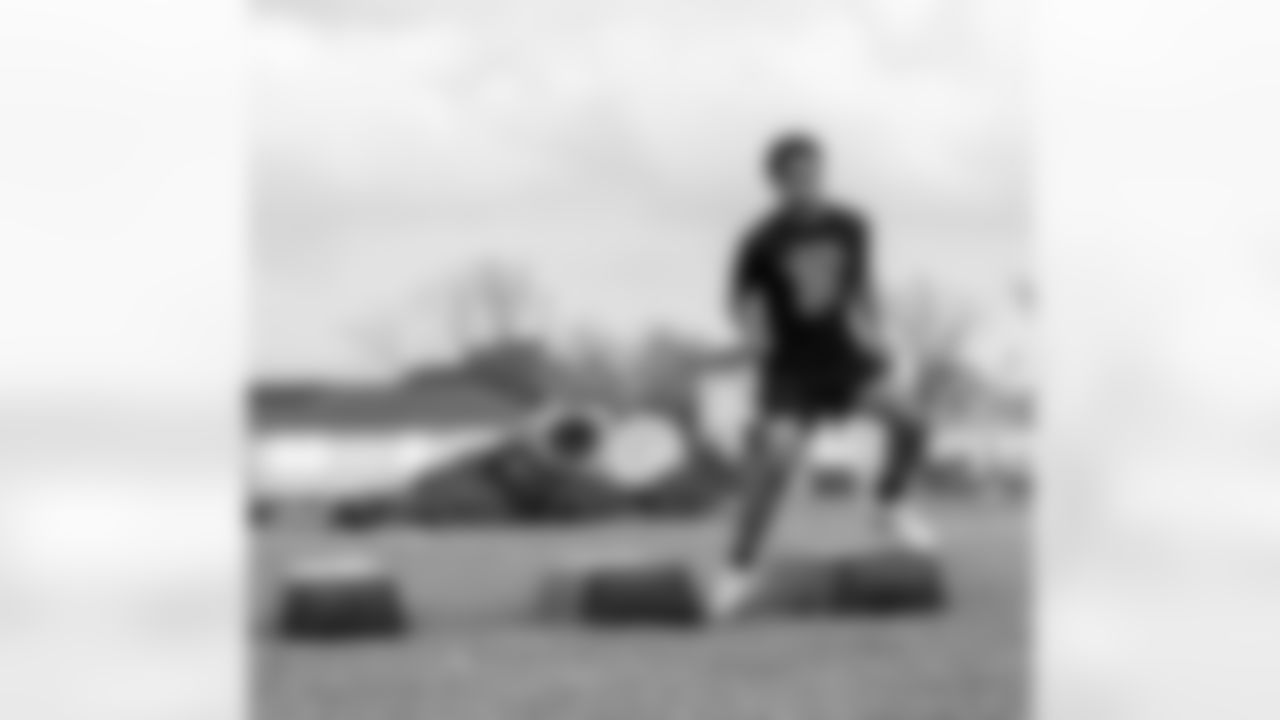 The New Orleans Saints visited McDonogh 35 High School in New Orleans on Thursday, March 14, 2024 to hold another part of their "New Orleans Saints High School Summer Workout" series.