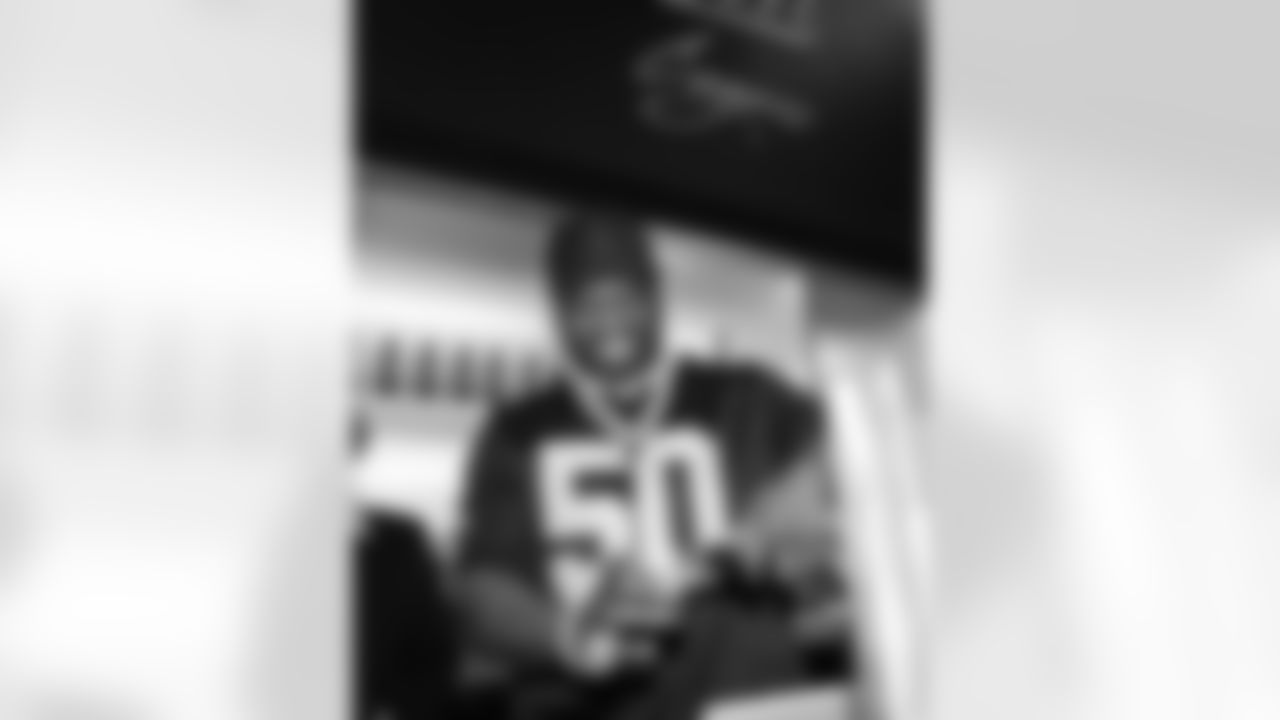 Rapper 50 Cent attended the New Orleans Saints game against the New York Jets for Week 16 of the 2025 NFL season on Dec. 21, 2025 at the Caesars Superdome.