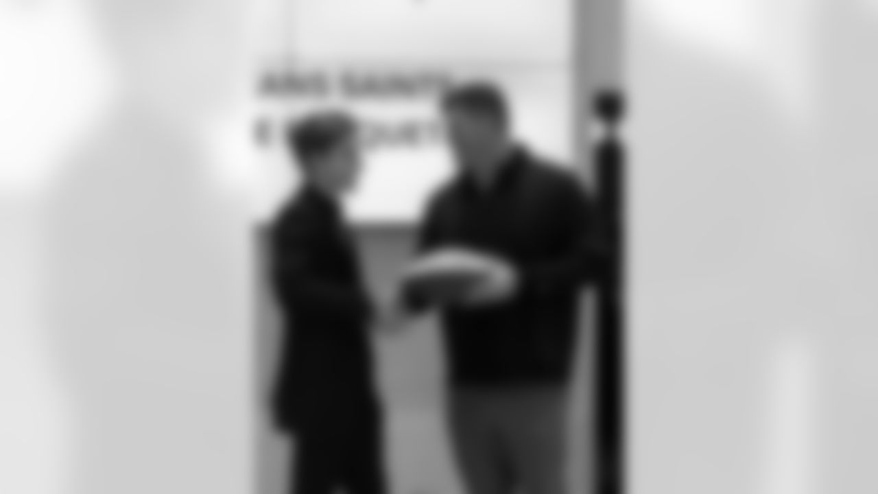 The New Orleans Saints hosted the annual Enterprise Scholar Athlete Banquet at the Ochsner Sports Performance Center on Tuesday, February 24, 2025. New Orleans Saints center Will Clapp served as guest speakers at the event.