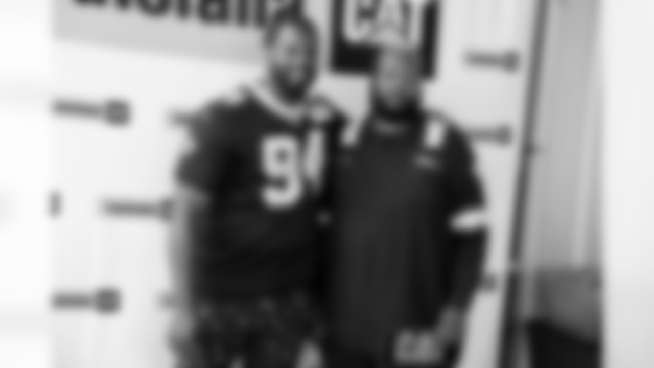 New Orleans Saints defensive end Cameron Jordan joined Louisiana Cat employees for a celebration of Hercules, a US Veteran Service Dog (USVSD) training graduate who was provided to local veteran Michael during the 2024 NFL season.