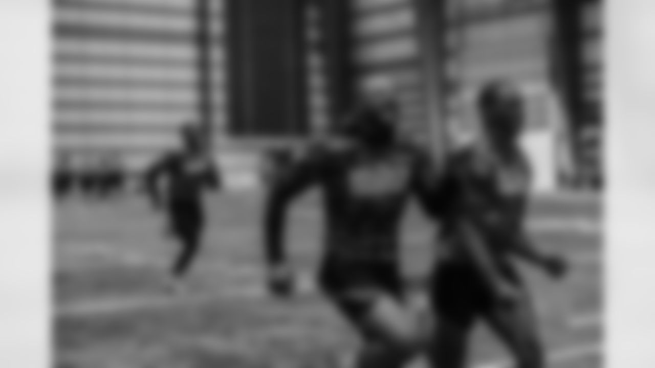 The New Orleans Saints and Dudley DeBosier hosted members of the Army, Marines, Air Force, Navy, and Coast Guard at the Ochsner Sports Performance Center for the 2026 Battle of the Branches on Thursday, January 29. Saints legend Pat Swilling, former defensive end Buford Jordan, and former kicker Greg Fassitt, along with Saints quarterback Tyler Shough and center Erik McCoy, were in attendance for the round-robin tournament featuring challenges such as tug-of-war, the 40-yard dash, and field goal kicking.