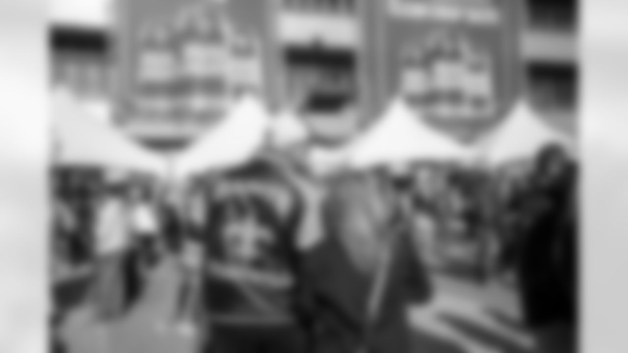 New Orleans Saints fans enjoyed the Week 15 entertainment in Champions Square ahead of the game against the Carolina Panthers during the 2025 NFL season on Dec. 14, 2025.