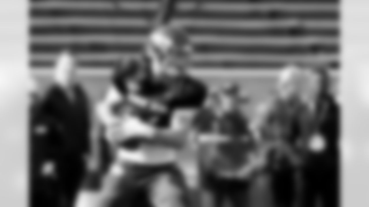 North tight end Adam Trautman of Dayton s during practice for the Senior Bowl Wednesday, Jan. 22, 2020, in Mobile, Ala.