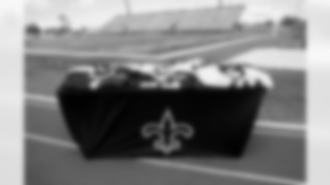The New Orleans Saints and Chevron donated the team's practice jerseys to the South Lafourche High School football team as well as made a community donation to the school on Monday, April 15, 2024.