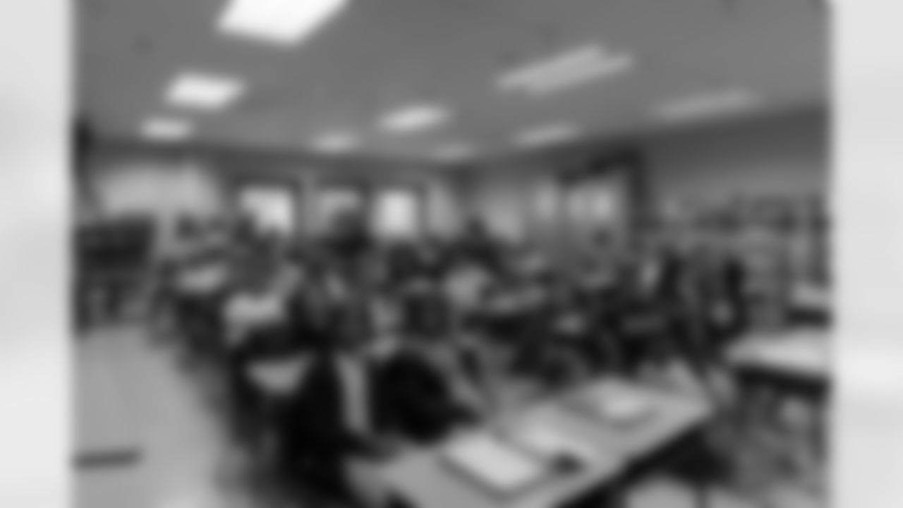 New Orleans Saints defensive end Cam Jordan visited students and staff at Martin Luther King Jr. Elementary School on Tuesday, Dec. 9, 2025.