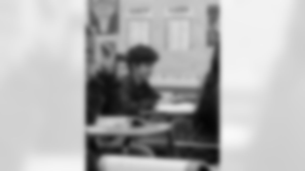 New Orleans Saints defensive end Cam Jordan visited students and staff at J.C. Ellis Elementary School on Tuesday, Dec. 2, 2025.