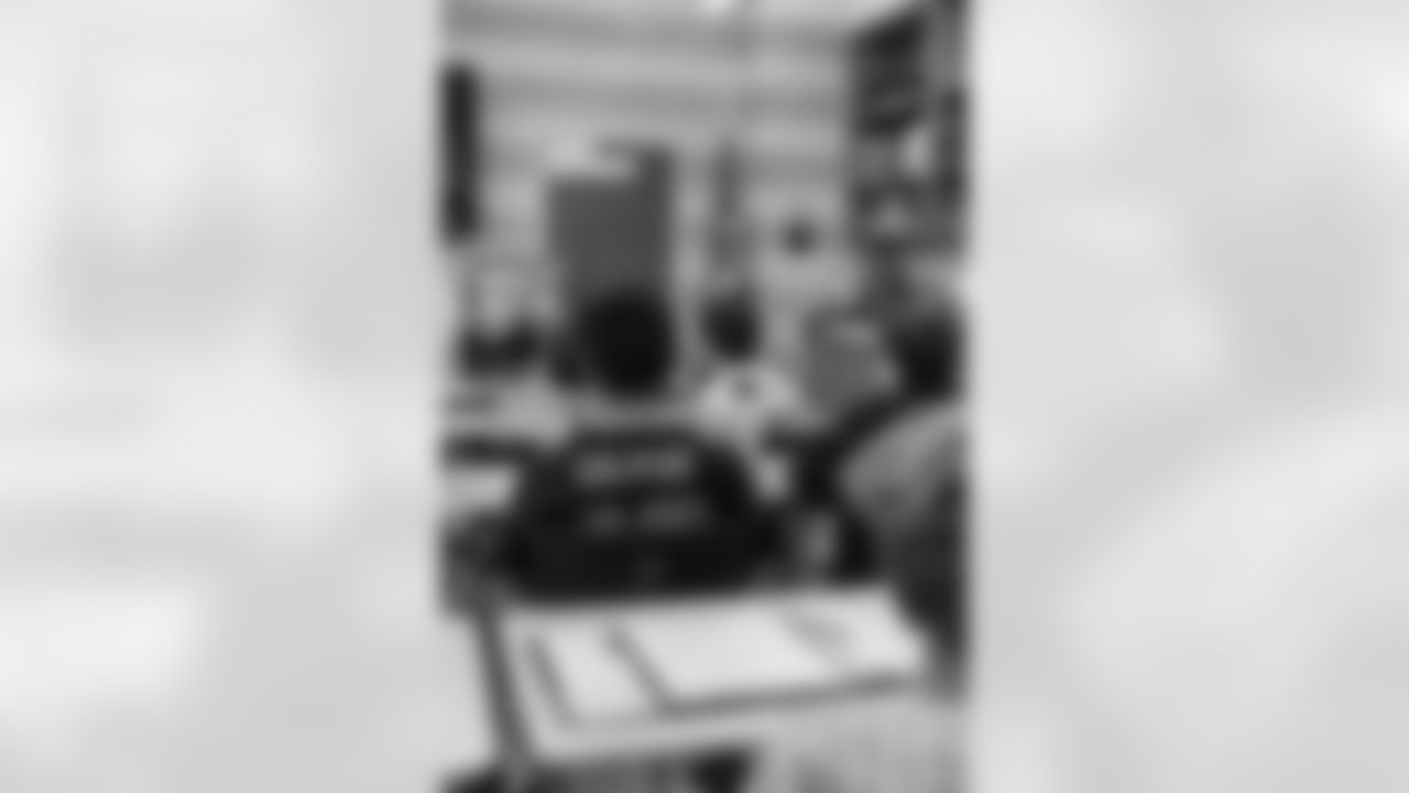 New Orleans Saints defensive end Cameron Jordan visited students and staff at Holy Cross School on Tuesday, Oct. 28, 2025.