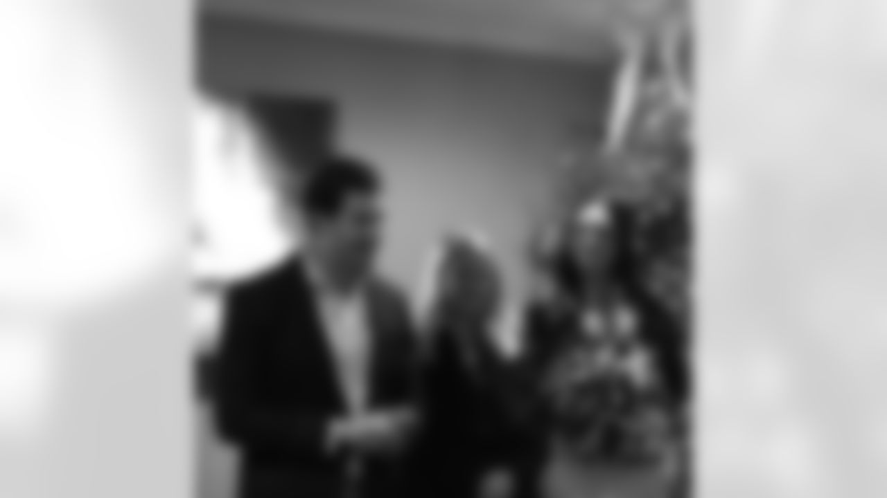 New Orleans Saints tight end Juwan Johnson, cornerback Alontae Taylor, and wide receiver Devaughn Vele attended the Louisiana Cat Hope Ignites Holiday Party on Tuesday, Dec. 16, 2025.