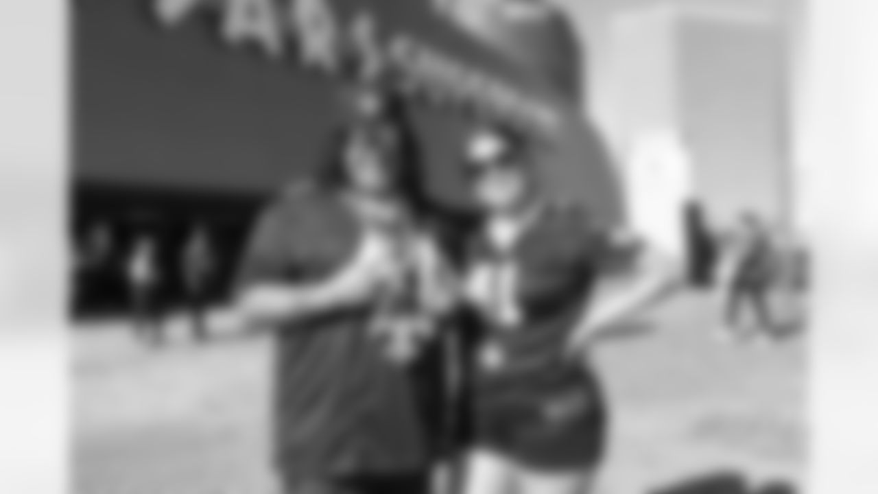 New Orleans Saints fans enjoyed the Week 12 entertainment in Champions Square ahead of the game against the Atlanta Falcons during the 2025 NFL season on Nov. 23, 2025.