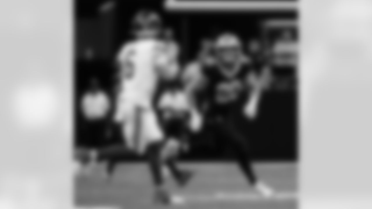 Check out the game action photos from the New Orleans Saints game against the New York Giants for Week 5 of the 2025 NFL season on Oct. 5, 2025 at Caesars Superdome.