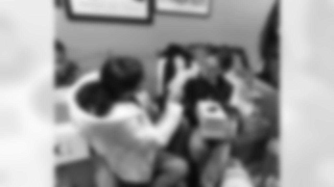 New Orleans Saints tight end Juwan Johnson, cornerback Alontae Taylor, and wide receiver Devaughn Vele attended the Louisiana Cat Hope Ignites Holiday Party on Tuesday, Dec. 16, 2025.