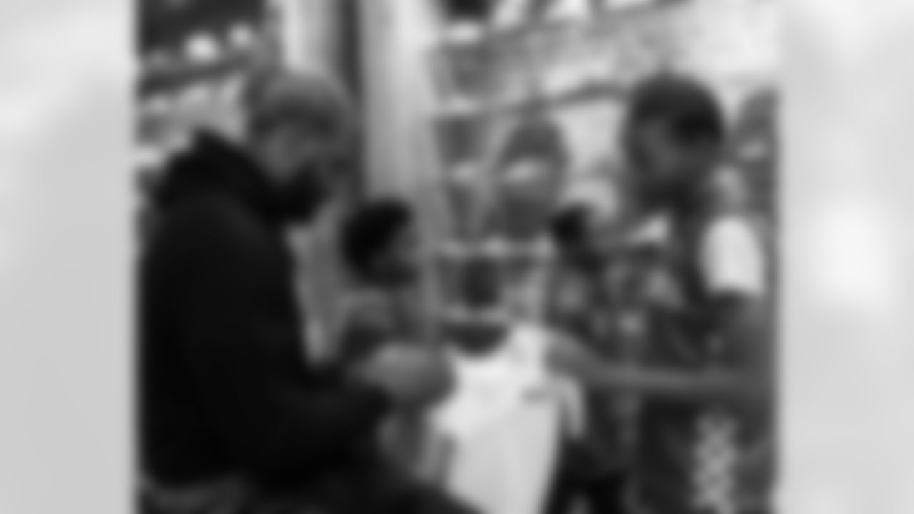 New Orleans Saints defensive end Cameron Jordan gifted dozens of local youth with a pair of sneakers of their choice at Sneaker Politics in the French Quarter on Monday, December 22, 2025.