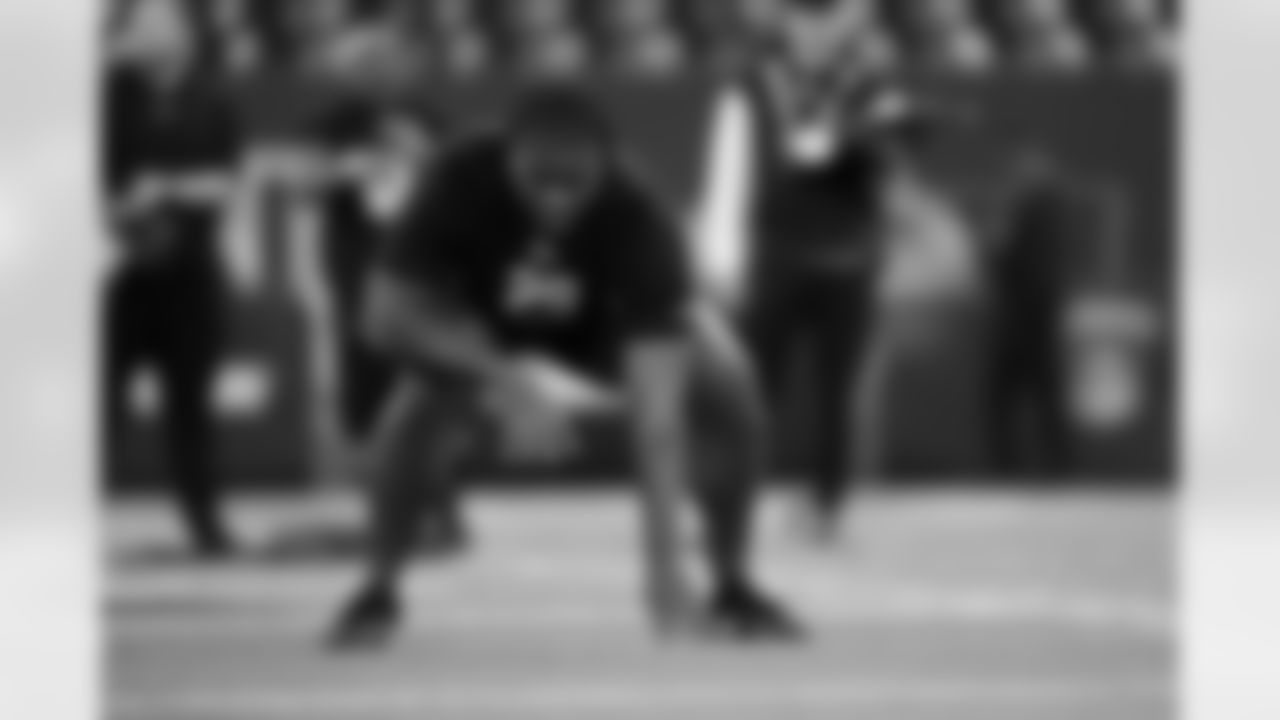 Arizona State offensive lineman Max Iheanachor (29)  participates in a drill during the 2026 NFL Scouting Combine on Sunday, March 1, 2026 in Indianapolis, Indiana.