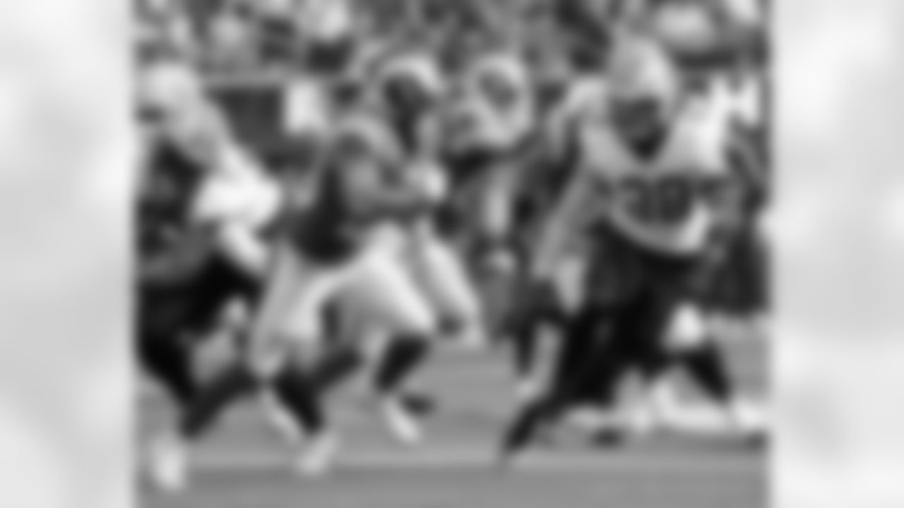 Check out the game action photos from the New Orleans Saints game against the Los Angeles Rams for Week 9 of the 2025 NFL season on Nov. 2, 2025 at SoFi Stadium.