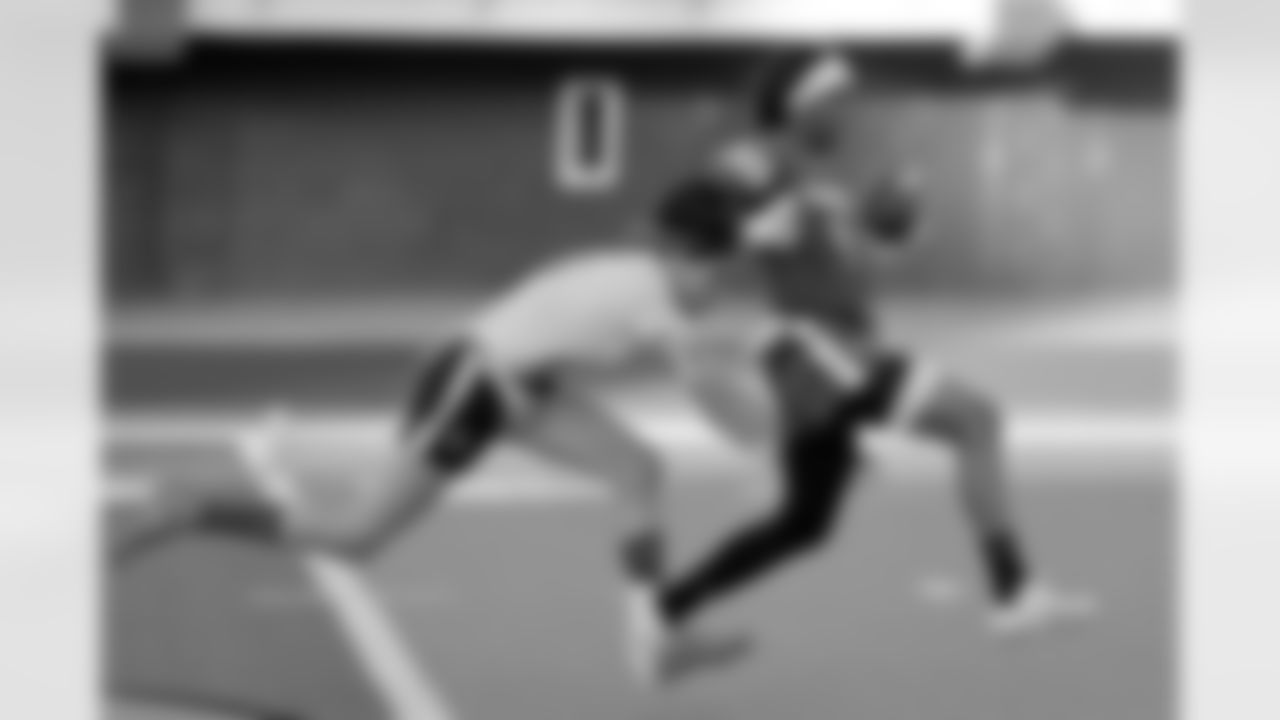 New Orleans Saints cornerback Rico Payton threw the coin toss to kickoff Day 1 of Week 4 games as Louisiana Flag Football teams competed during the 2025 Saints Girls High School Flag Football season on Monday, April 14, 2025.