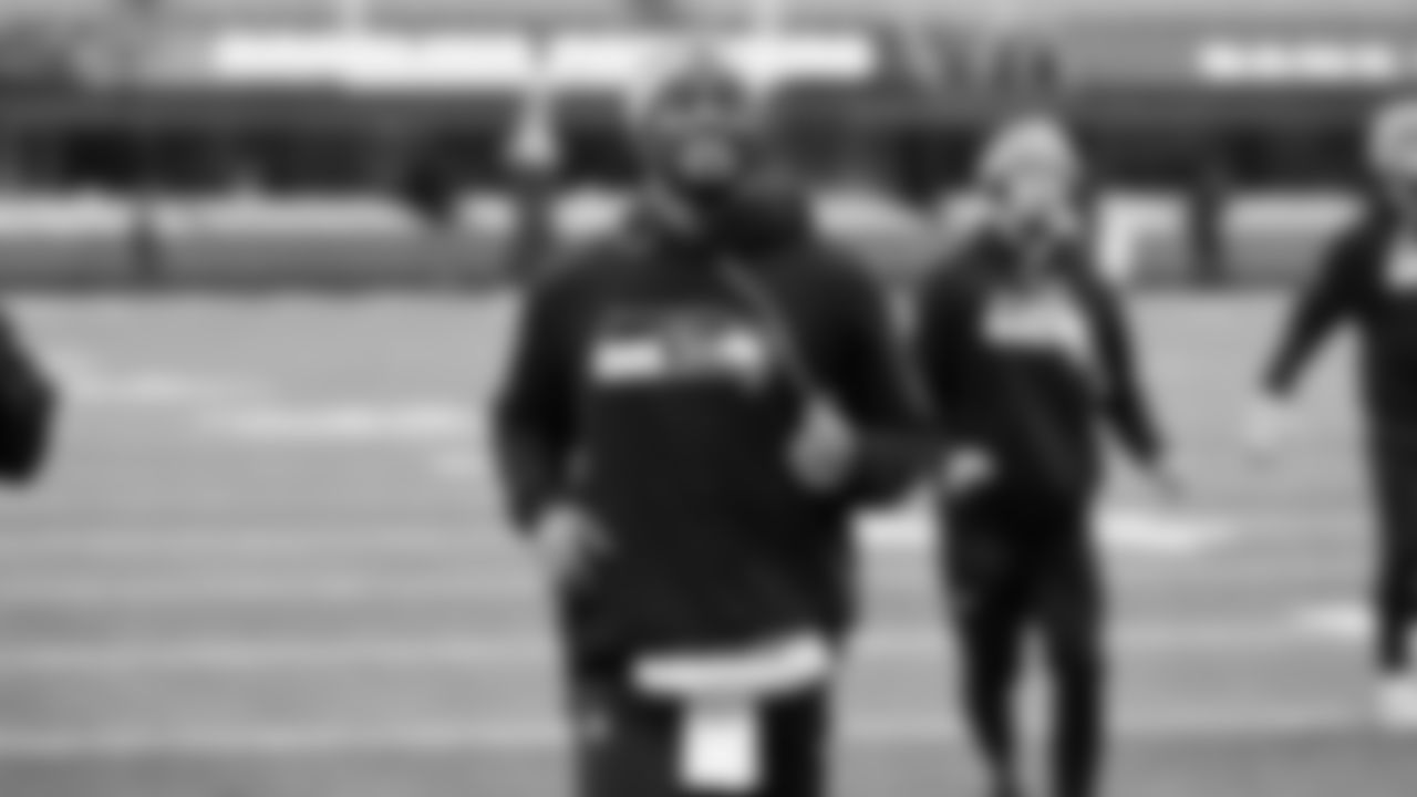 Seahawks quarterback Jalen Milroe (6) warms up at Bank of America Stadium for the Week 17 matchup vs. Panthers on December 28, 2025.