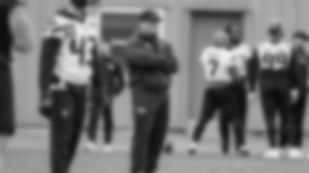 Seahawks head coach Mike Macdonald at practice on Thursday, January 15, 2026 at the Virginia Mason Athletic Center.