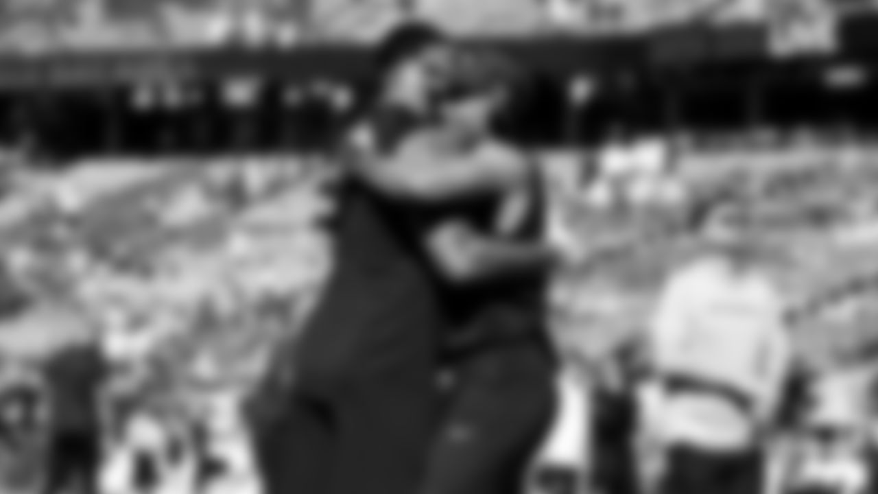 The Seahawks warm up ahead of Super Bowl LX vs. the Patriots at Levi's Stadium on Sunday, February 8, 2026.