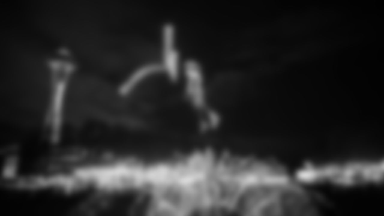 The Seahawks hosted a drone show at the Seattle Center on January 30, 2026 in honor of the team's postseason success.