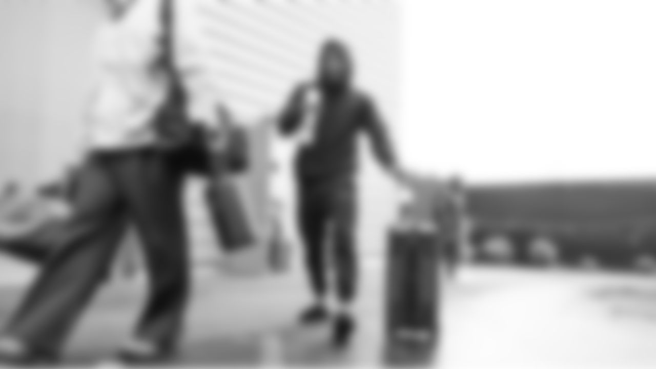 Seahawks cornerback Devon Witherspoon (21) departed the Virginia Mason Athletic Center on Friday, December 5, 2025 for the Week 14 trip to Atlanta.