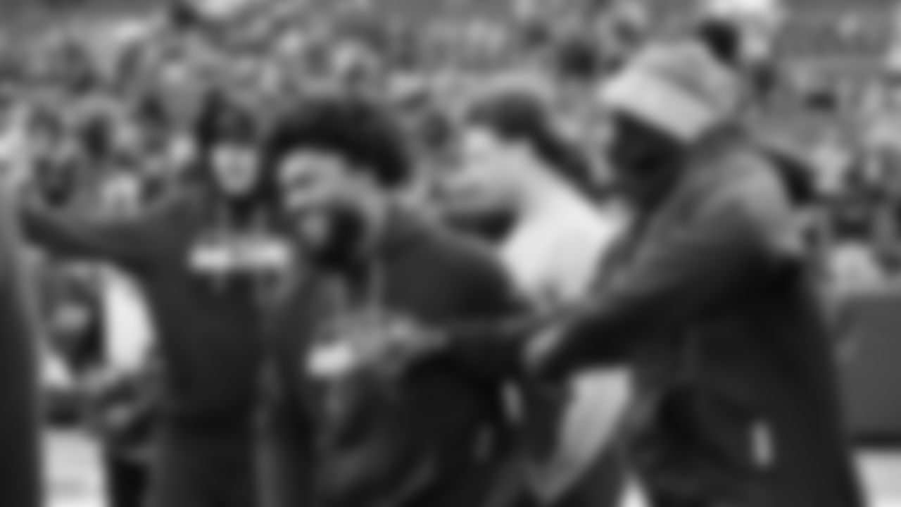 Seahawks running back Cam Akers (30)warms up at Lumen Field for the NFC Championship game vs. the Los Angeles Rams on Sunday, January 25, 2026.