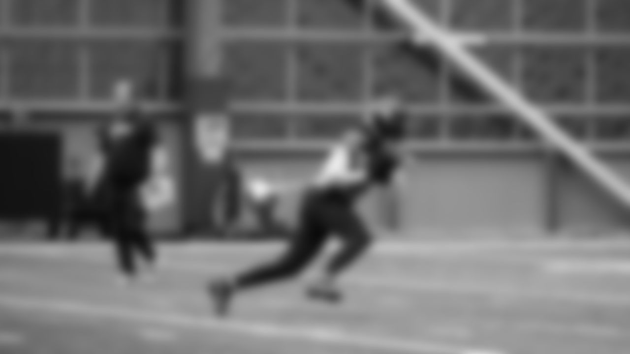 Seahawks wide receiver Rashid Shaheed (22) practiced on Thursday, November 6, 2025 at the Virginia Mason Athletic Center.