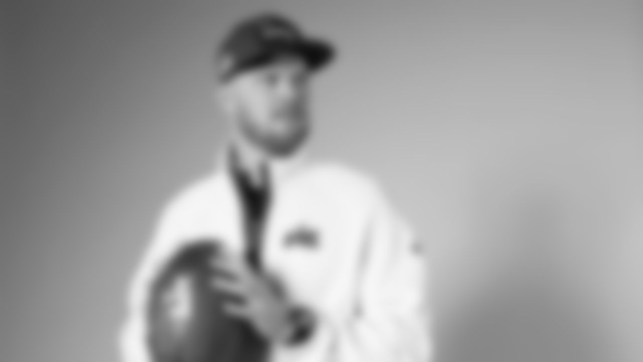 Seahawks quarterback Sam Darnold (14) during Super Bowl LX Opening Night media day on February 2, 2026.