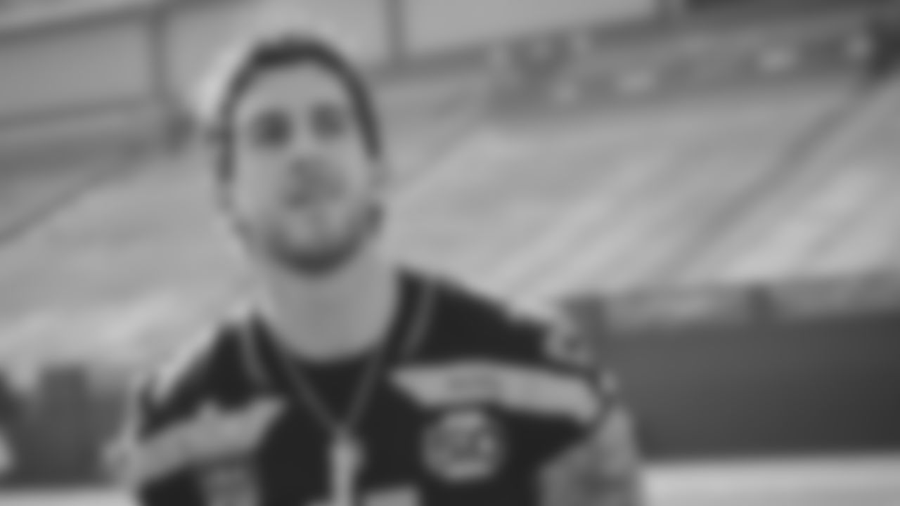 Seahawks punter Michael Dickson (4) during the Super Bowl LX team photo on February 7, 2026.